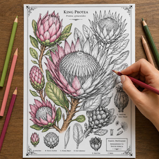 King-Protea-Botanical-Study-Cover