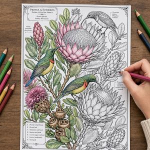 Protea and Sunbird
