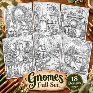 Gnomes Full Set (18 pages)